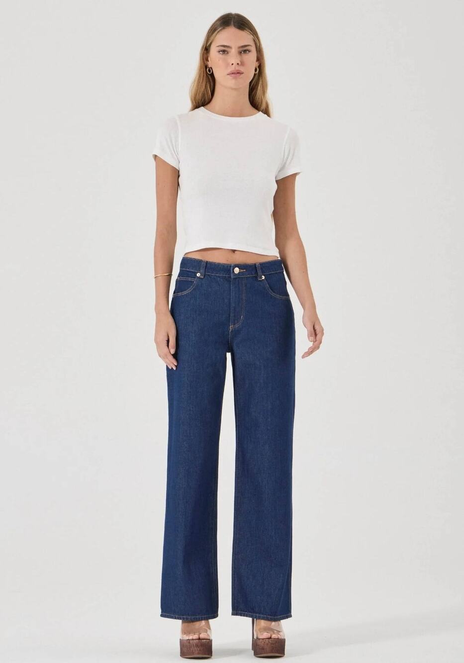 NWT Rollas Kate Baggy Jean - Soho Blue Size 27